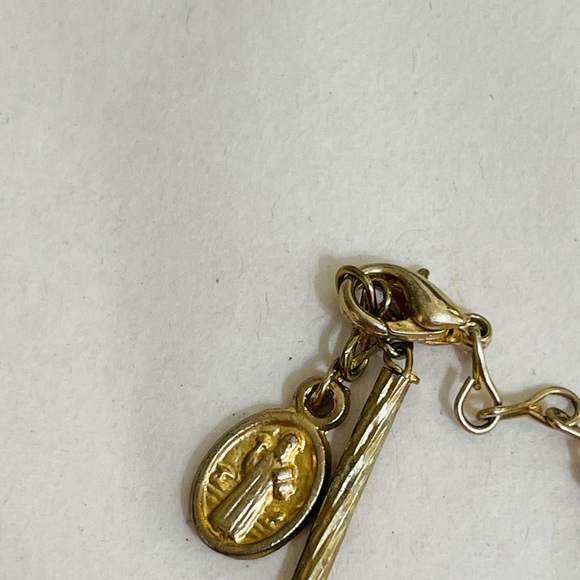 VINTAGE Czech Glass Pink Faceted Beaded Bracelet Jewelry Set - Picture 5 of 9